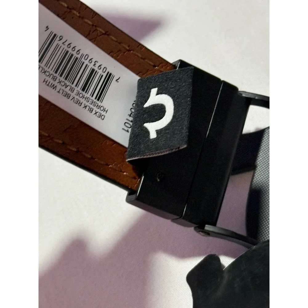 True Religion Reversible Horseshoe Buckle Belt Black/Tan Size 36 NWT